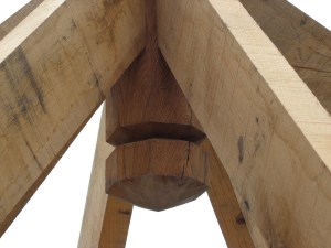timber frame, oak frame, green oak, roof joint, roof truss, carpentry, carpenter