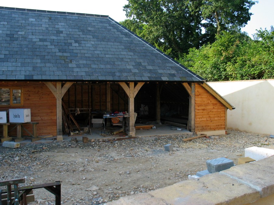 timber frame, green oak, garage