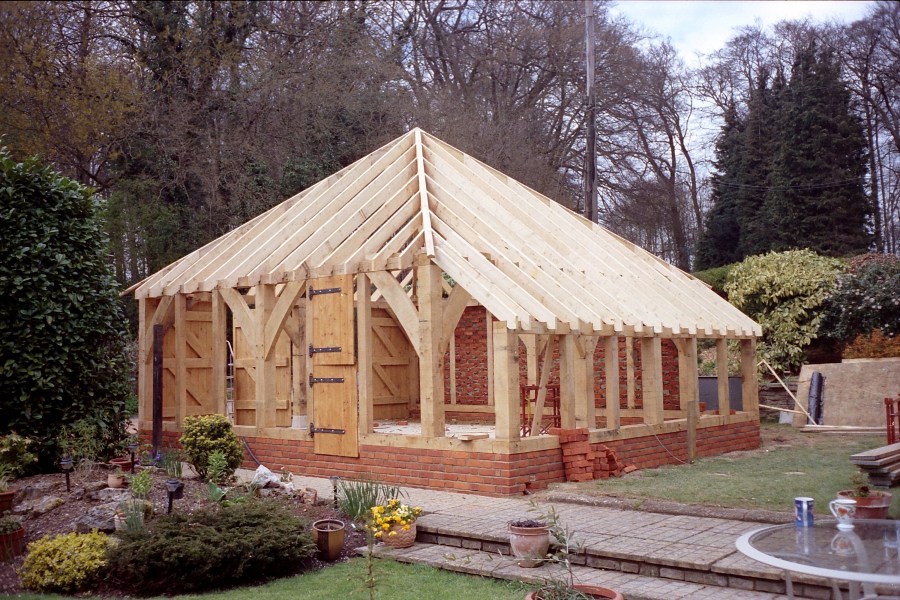 timber frame, green oak, garage