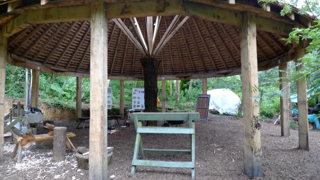 green oak, timber frame, green woodworking, oak frame, Ruskin Mill