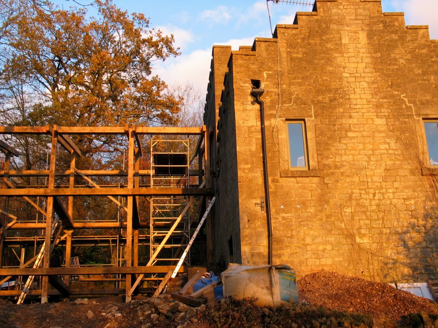 Moonshine, timber frame, oak frame, green oak, extension, Piers Taylor architect