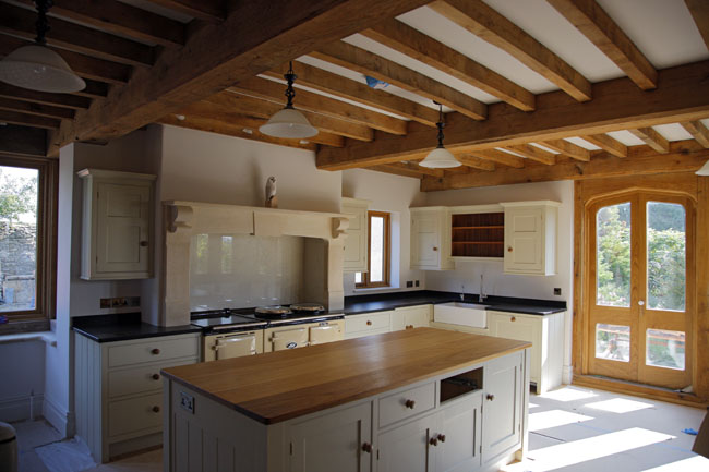 extension, kitchen extension, oak frame, timber frame, green oak, roof truss