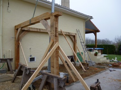 timber frame, France, oak frame, green oak, Douglas fir