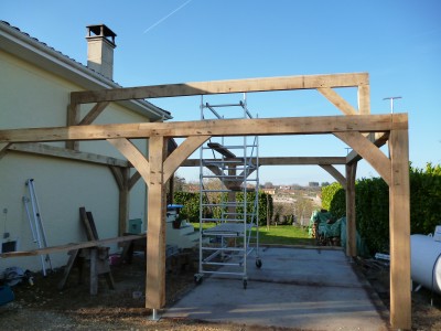timber frame, France, oak frame, green oak, Douglas fir