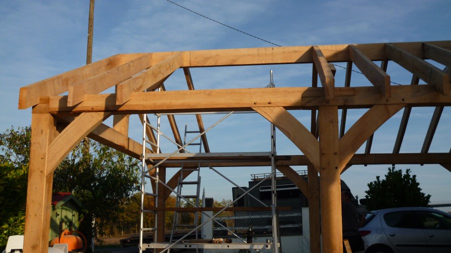 timber frame, France, oak frame, green oak, Douglas fir