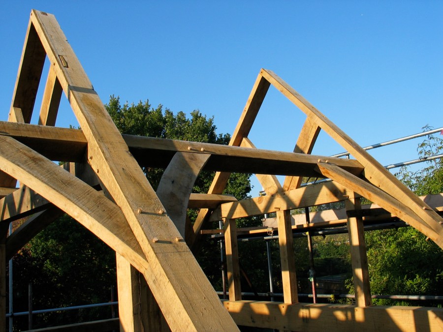 timber frame, carpenter, oak frame, roof truss, France
