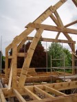 oak, green oak, timber frame, traditional, timber roof frame, roof truss, oak framed building