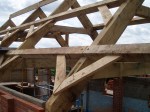 oak, green oak, timber frame, traditional, timber roof frame, barn conversion, roof truss, oak framed building