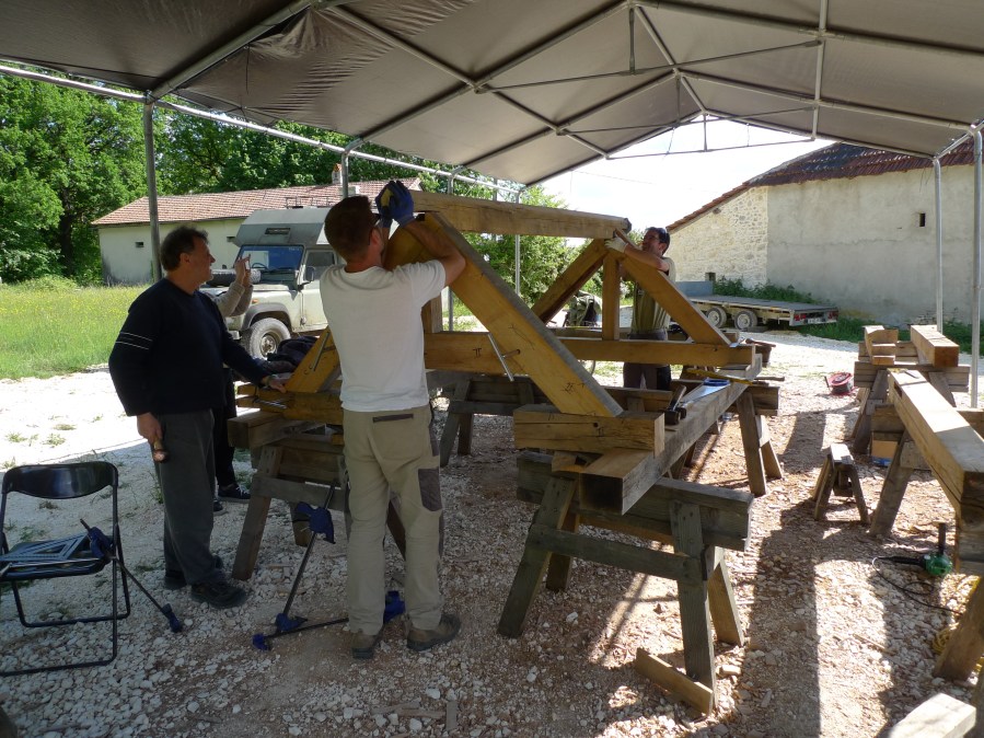 stage de charpente traditionnelle;timber framing course; france